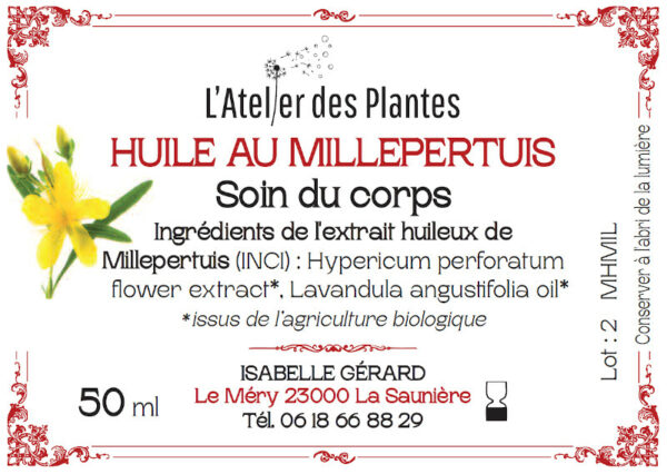 Macérat huileux soin du corps Millepertuis bio